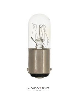 BOMBILLA TUBULAR T16X54 24V 15W B15D
