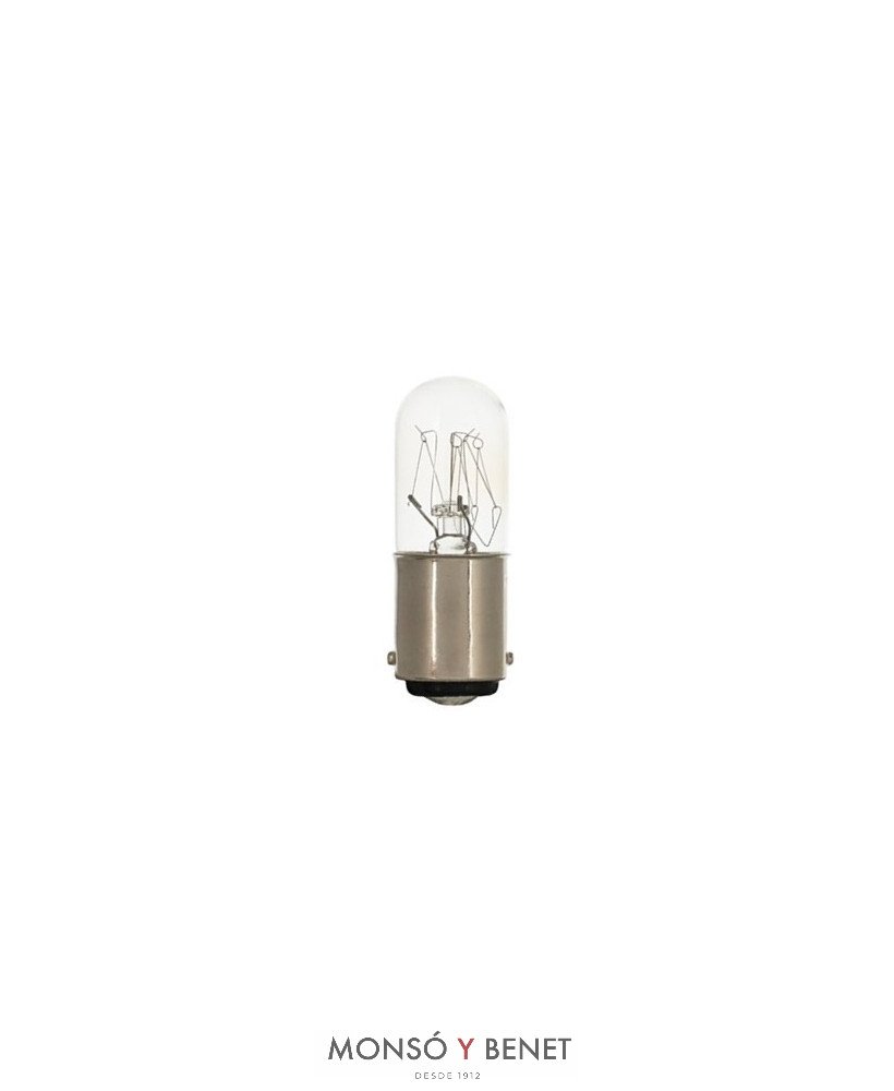 BOMBILLA TUBULAR T16X54 24V 15W B15D