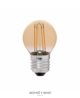 BOMBILLA LED ESFERICA ORO DIMABLE 04EDN2 2K E27
