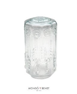 TULIPA LÁMPARA VINTAGE CRISTAL CILINDRO TU-5930 TRANSPARENTE