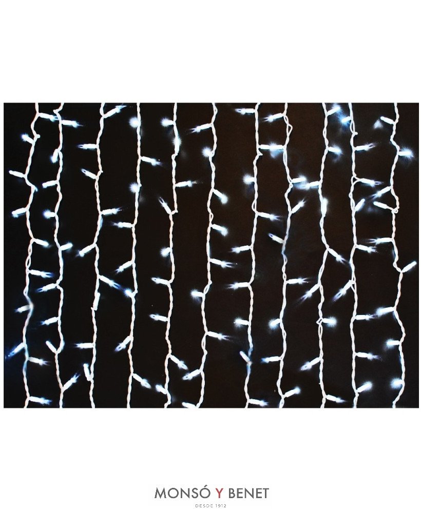 CORTINA 400 LEDS BLANCO FRIO EXTERIOR IP65 D40012