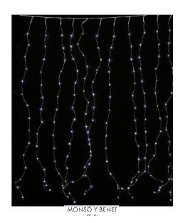 CORTINA 300 LEDS GRANO ARROZ BL FRÍO