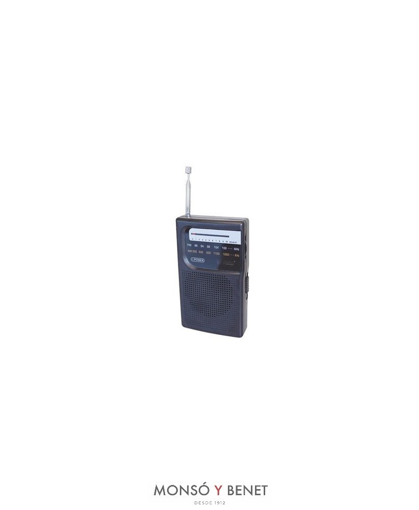 RADIO MINI AM/FM RF-596 VOLUMEN DIAL Y ANTENA TELESCOPICA