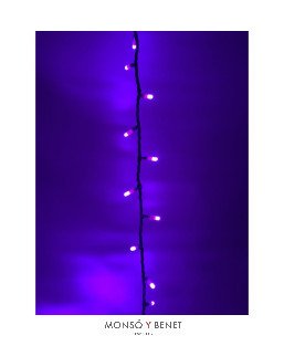 EXTENSIÓN 180 LED LILAS FIJAS - 12 m ENLAZABLE (IP44, CABLE LILA)