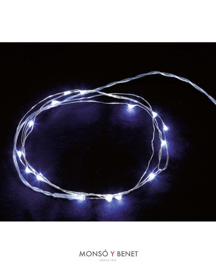 GUIRNALDA 100 LED - BLANCO FRÍO PROGRAMABLE - 10 m (IP44, CABLE PLATEADO MOLDEABLE)