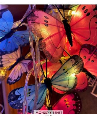 GUIRNALDA 10 LEDS MARIPOSAS POLIESTER LA-9235