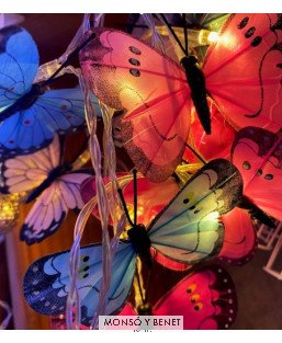 GUIRNALDA 10 LEDS MARIPOSAS POLIESTER LA-9235