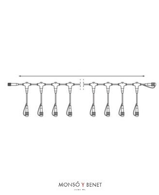 CONEXION BLANCA 2M PARA EXTENSION CORTINA TIRA LED DCOR2B