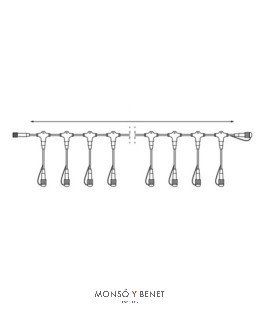 CONEXION BLANCA 2M PARA EXTENSION CORTINA TIRA LED DCOR2B