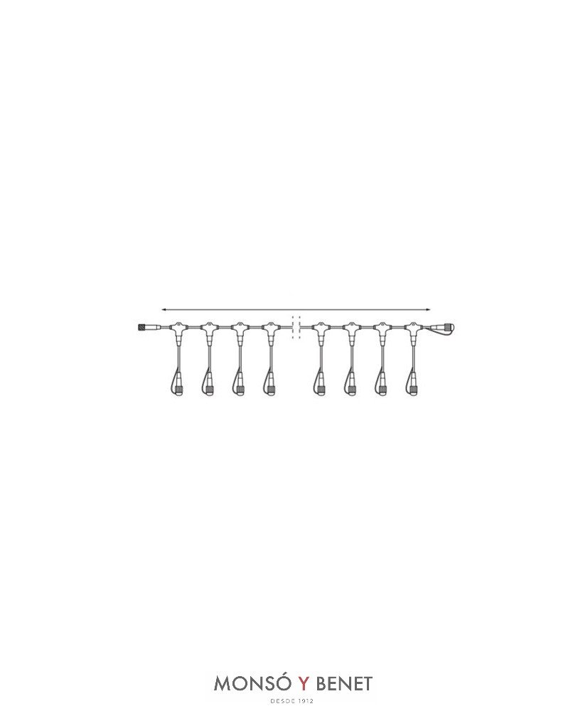 CONEXION BLANCA 2M PARA EXTENSION CORTINA TIRA LED DCOR2B