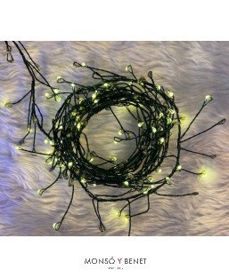 GUIRNALDA 160 LEDS BLANCO CALIDO CABLE VERDE 1.7M. A16155