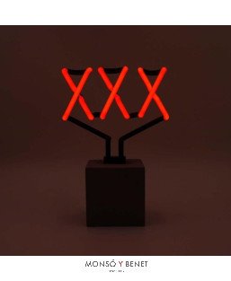 PEANA DE NEÓN ROTULO ILUMINADO XXX ROJO