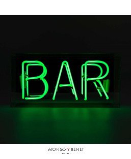 LETRERO DE NEÓN ROTULO ILUMINADO CNBAR VERDE