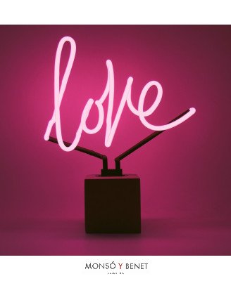 PEANA DE NEÓN ROTULO ILUMINADO LOVE"" PNLOVE ROSA""""