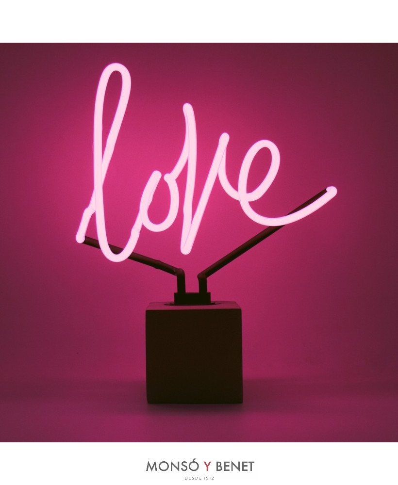 PEANA DE NEÓN ROTULO ILUMINADO LOVE"" PNLOVE ROSA""""