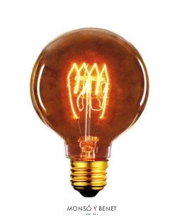 BOMBILLA DECORATIVA CARBO GLOBO ESPIRAL CAEG12 125MM.40W E27