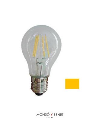 BOMBILLA LED STANDARD FILAMENTO AMARILLO 03SFLNA E27 TRANS