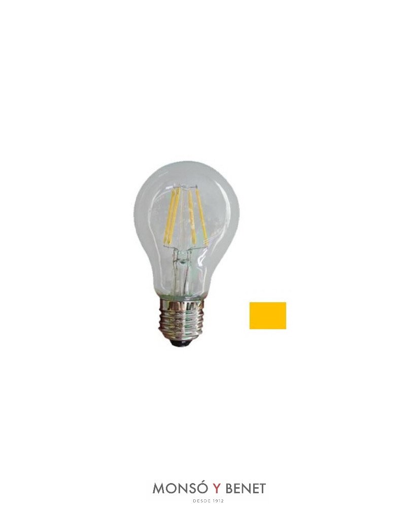 BOMBILLA LED STANDARD FILAMENTO AMARILLO 03SFLNA E27 TRANS