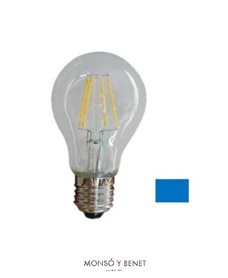 BOMBILLA LED STANDARD FILAMENTO AZUL 03SFLNZ E27 TRANS