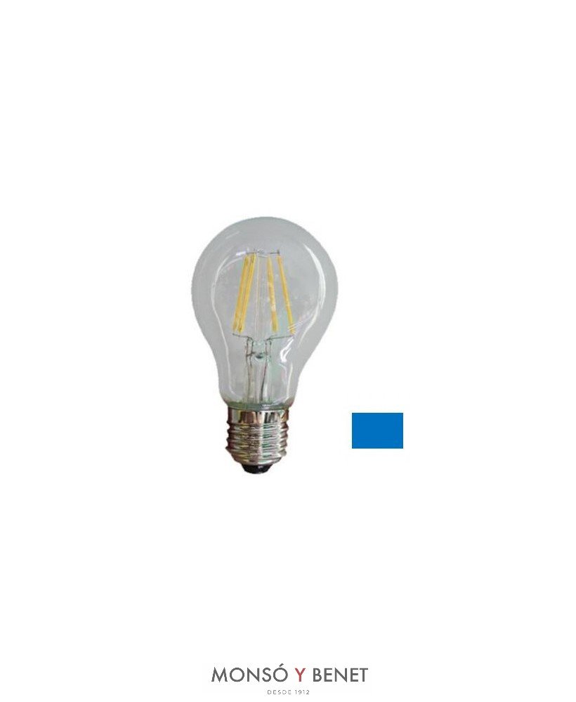 BOMBILLA LED STANDARD FILAMENTO AZUL 03SFLNZ E27 TRANS