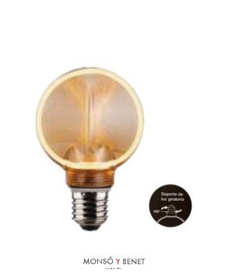 BOMBILLA LED GLOBO DISCO 80 HALO AMBAR 4GH08AM E27 1800K