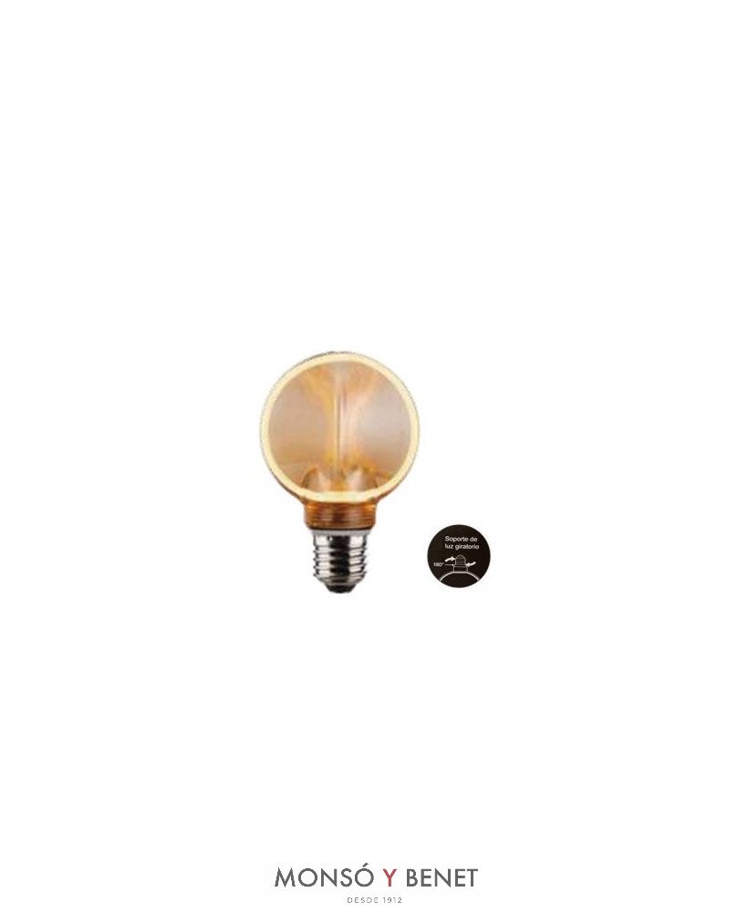 BOMBILLA LED GLOBO DISCO 80 HALO AMBAR 4GH08AM E27 1800K