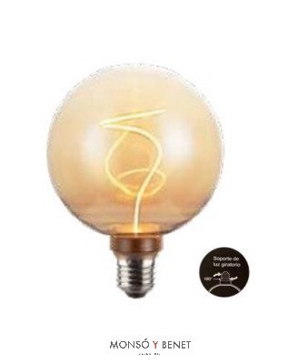 BOMBILLA LED GLOBO 125mm HILO AMBAR 4GH12AM E27 1800K