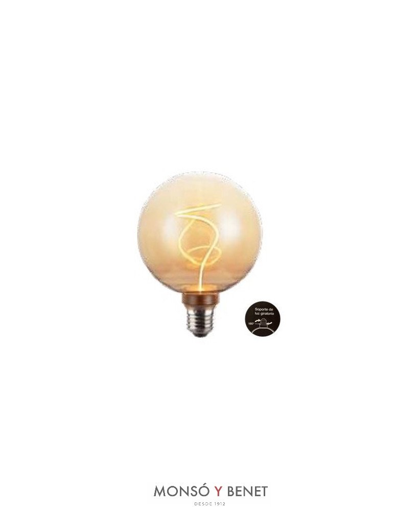 BOMBILLA LED GLOBO 125mm HILO AMBAR 4GH12AM E27 1800K