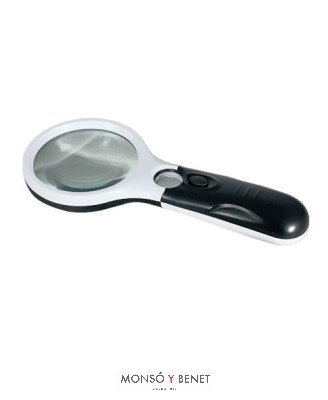 LUPA DOBLE LL-6452 CON MANGO Y LUZ LED