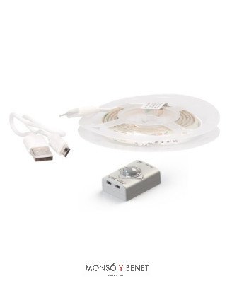 KIT TIRA LED SENSOR USB 1 METRO KUS-100 N BLANCO 4000K