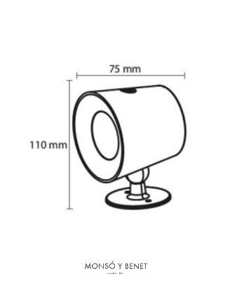 FOCO RECARGABLE USB ORIENTABLE FR-2722 N CCT NEGRO