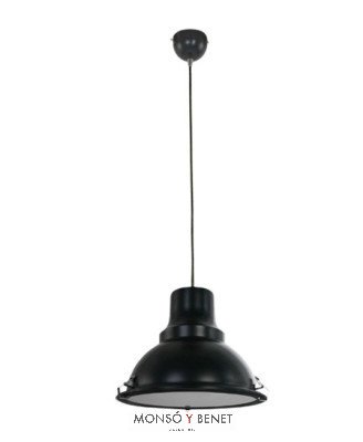 COLGANTE CAMPANA VINTAGE CON TAPA VIDRIO CA-5798 N NEGRO