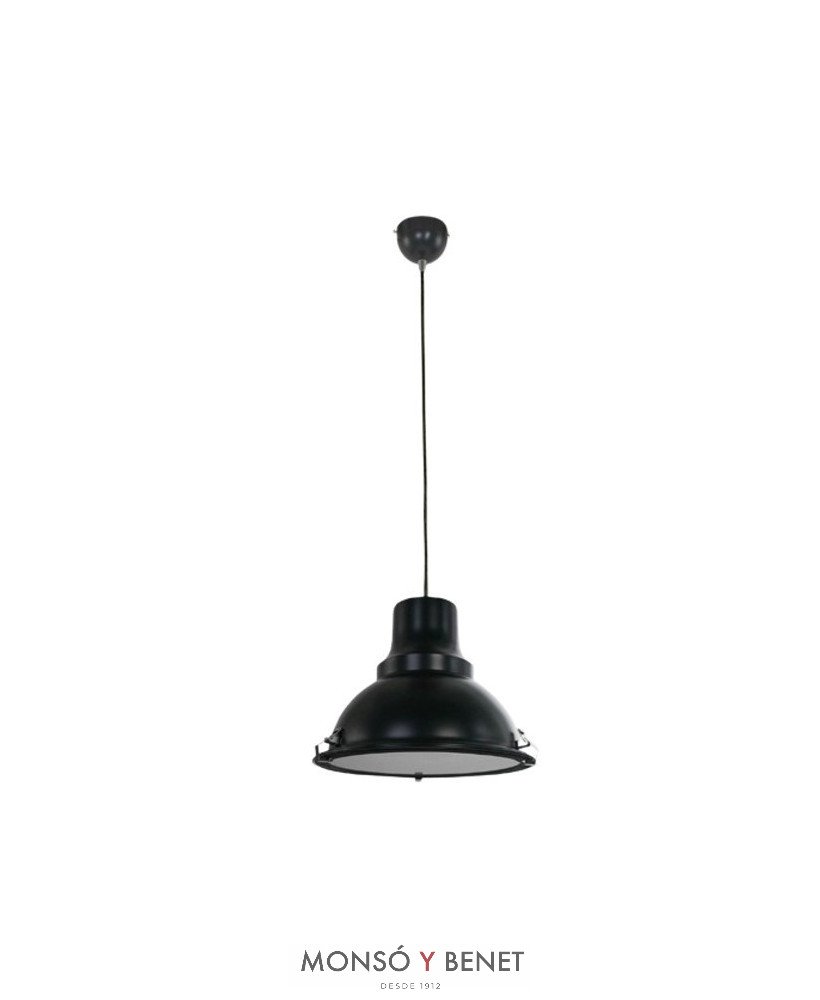 COLGANTE CAMPANA VINTAGE CON TAPA VIDRIO CA-5798 N NEGRO