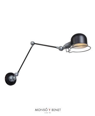 APLIQUE TALLER VINTAGE FO-7656 N E14 GRIS Y NEGRO