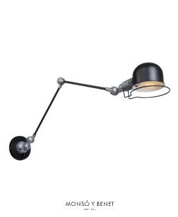 APLIQUE TALLER VINTAGE FO-7656 N E14 GRIS Y NEGRO