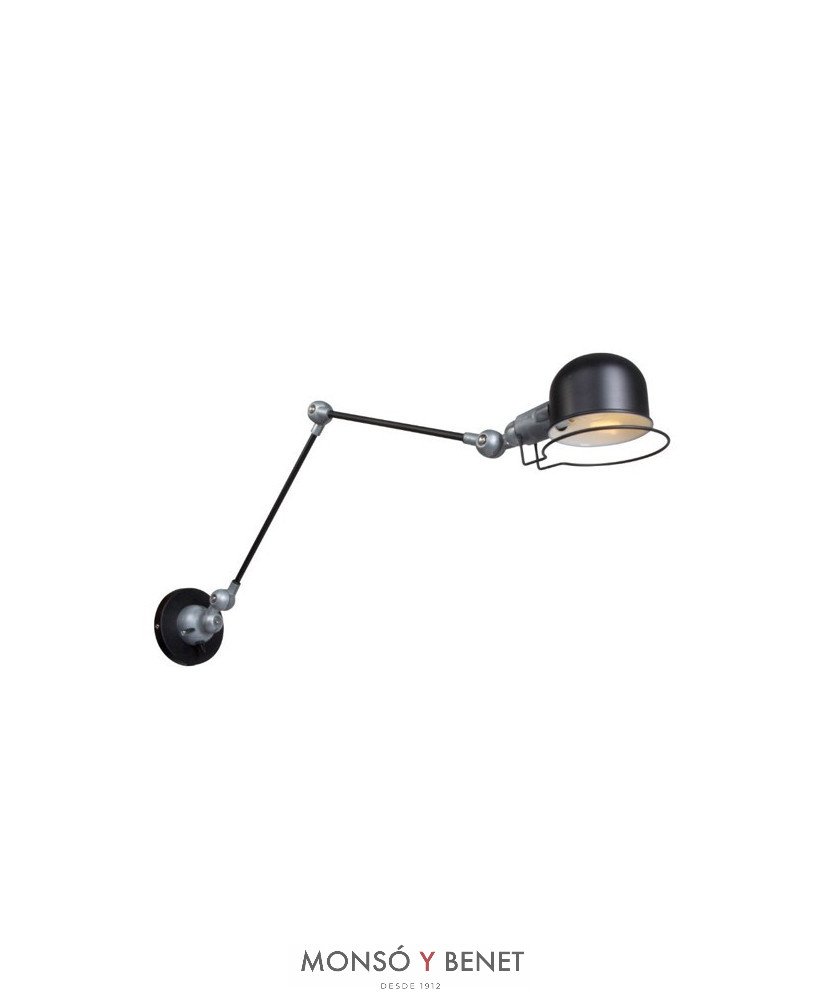 APLIQUE TALLER VINTAGE FO-7656 N E14 GRIS Y NEGRO