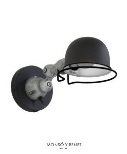 FOCO PARED VINTAGE E14 AP-7657 GRIS Y NEGRO MATE CON INTERR.