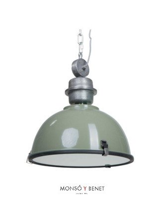 COLGANTE CAMPANA VINTAGE CON TAPA VIDRIO CA-7586 G GRIS VER