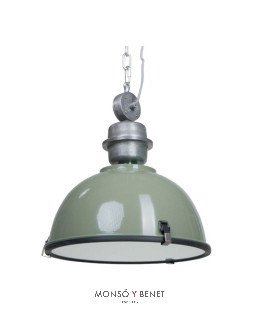 COLGANTE CAMPANA VINTAGE CON TAPA VIDRIO CA-7586 G GRIS VER