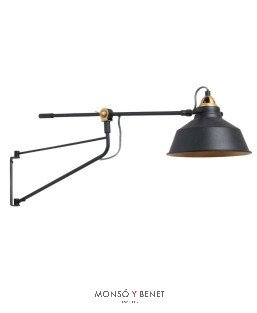 APLIQUE DE PARED EXTENSIBLE ORIENTABLE AP-3092 NEGRO MATE
