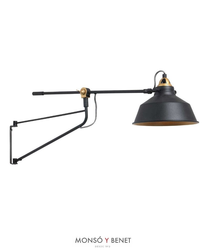APLIQUE DE PARED EXTENSIBLE ORIENTABLE AP-3092 NEGRO MATE