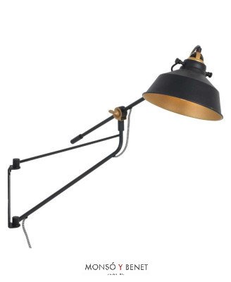 APLIQUE DE PARED EXTENSIBLE ORIENTABLE AP-3092 NEGRO MATE
