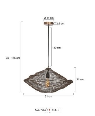 LAMPARA BRONCE LC-3399 BR E27