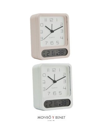 RELOJ DESPERTADOR TEMPERATURA HUMEDAD RDT-2185 ROSA