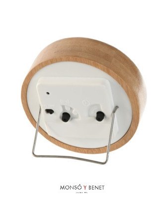 DESPERTADOR ANALOGICO MADERA BAMBÚ DM-2183 A PILAS