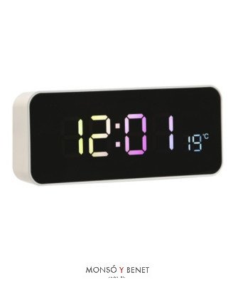 DESPERTADOR LED MULTICOLOR RECTANGULAR RD-2888