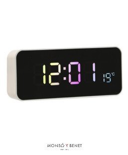 DESPERTADOR LED MULTICOLOR RECTANGULAR RD-2888