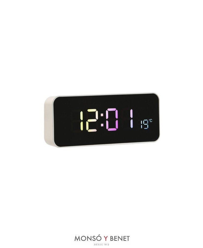 DESPERTADOR LED MULTICOLOR RECTANGULAR RD-2888