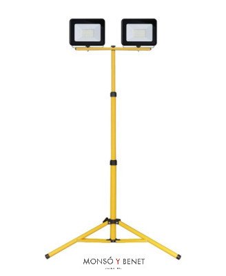 PROYECTOR DOBLE 2x30W CON TRIPODE PT-2655 A AMARILLO