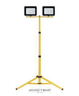 PROYECTOR DOBLE 2x30W CON TRIPODE PT-2655 A AMARILLO